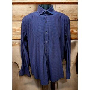 Robert Graham Mens Purple Tailored Fit Shirt Medium‎ Button-Up Dress Contrast